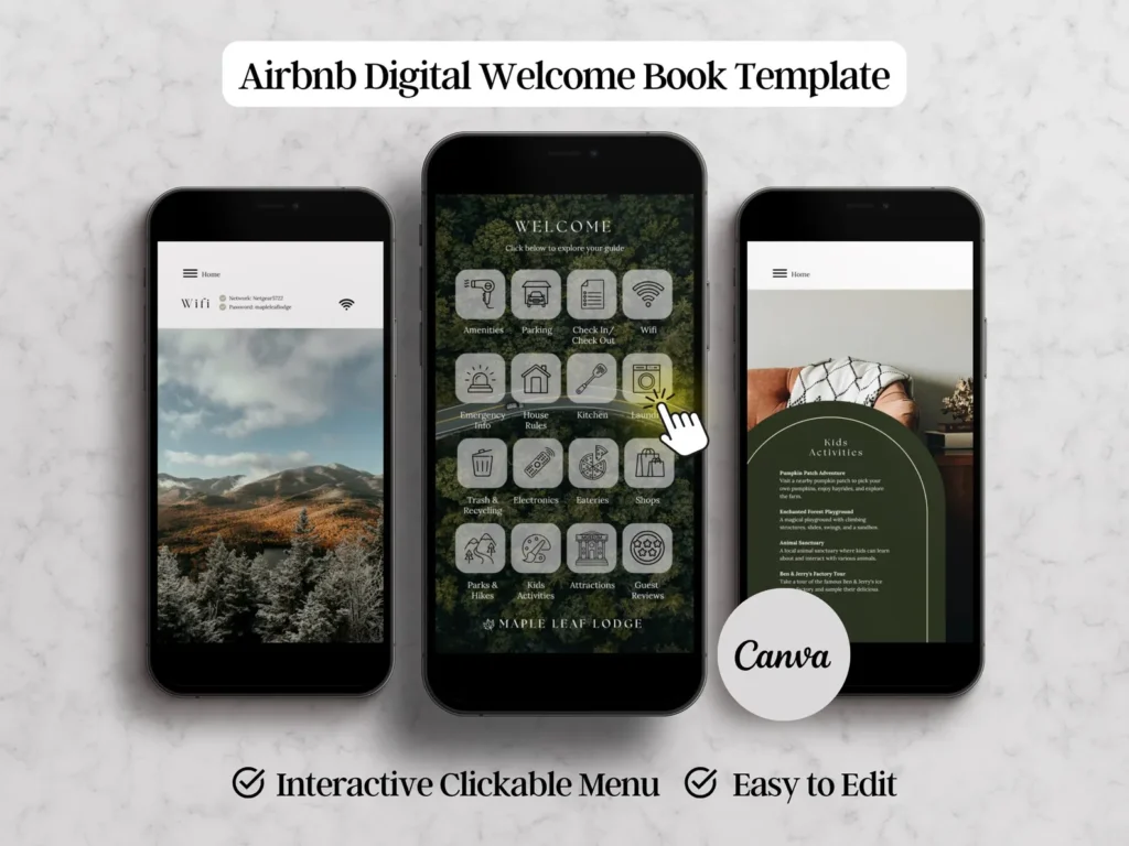 Digital Airbnb Welcome Book